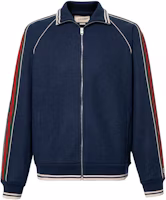 Gucci Navy Blue Striped Zip-Up Long Sleeve Jacket 645243-XJC58-4215 Gucci Navy Blue Striped Zip-Up Long Sleeve Jacket 645243-XJC58-4215