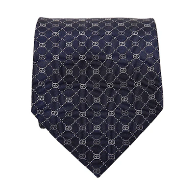 GUCCI Navy Blue Tie - Monogram Series 386489-4B002-4078
