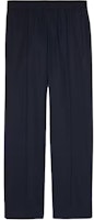 Gucci Navy Blue Twilled Plain Slim-Fit Straight-Leg Casual Pants 787970-ZAQP6-4440 Gucci Navy Blue Twilled Plain Slim-Fit Straight-Leg Casual Pants 787970-ZAQP6-4440