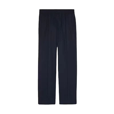 Gucci Navy Blue Twilled Plain Slim-Fit Straight-Leg Casual Pants 787970-ZAQP6-4440