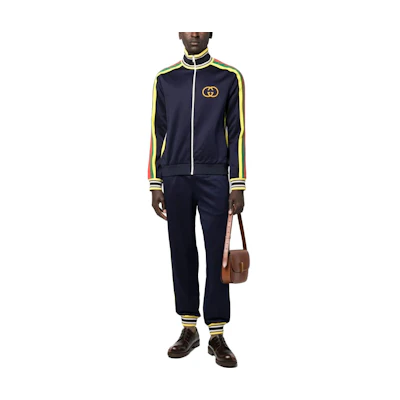 Gucci Navy Colorblock Striped Jogger Pants 713972-XJE8R-4904