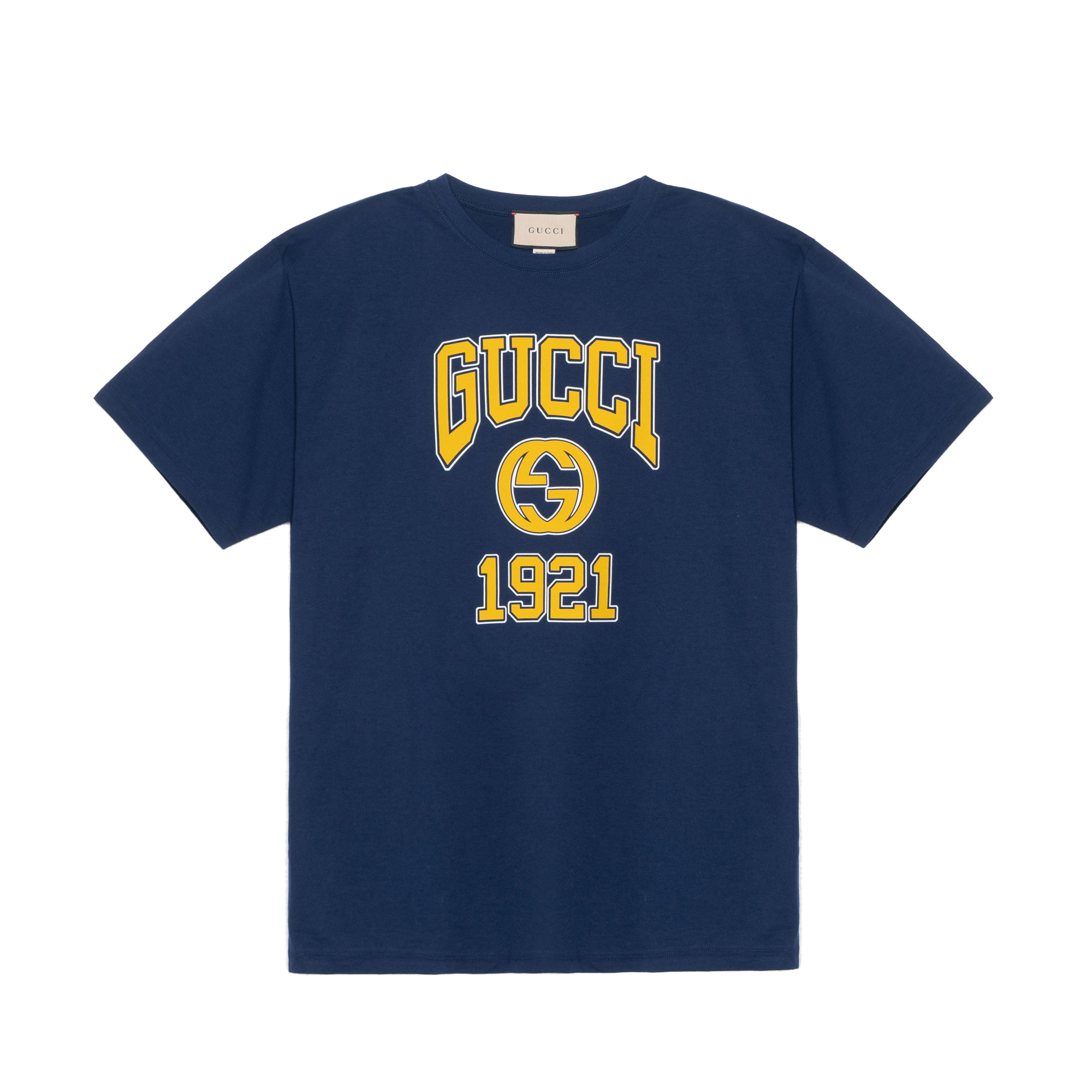 Gucci Navy Cotton Crewneck Short Sleeve T-Shirt 771758-XJF3R-4622