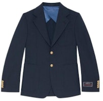Gucci Navy Mohair-Blend Formal Jacket for Men 694316-ZAC3K-4240 Gucci Navy Mohair-Blend Formal Jacket for Men 694316-ZAC3K-4240
