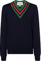 GUCCI Navy Striped Wool Knit Sweater 576802-XKAUK-4548 GUCCI Navy Striped Wool Knit Sweater 576802-XKAUK-4548