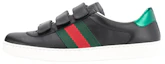 Buy Gucci New Ace Zwart Leren Skateboard Sneakers 548699-DOPE0-1061
