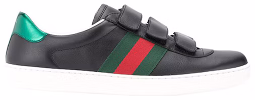 Lookbook GUCCI古馳 ACE 牛皮 魔術貼 時尚板鞋 男款 黑色