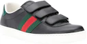 Shop Gucci New Ace Zwart Leren Skateboard Sneakers 548699-DOPE0-1061