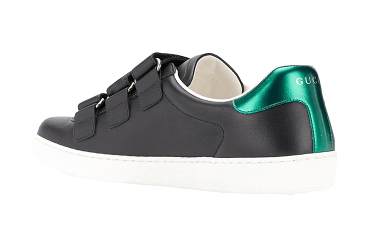 Purchase Gucci New Ace Zwart Leren Skateboard Sneakers 548699-DOPE0-1061