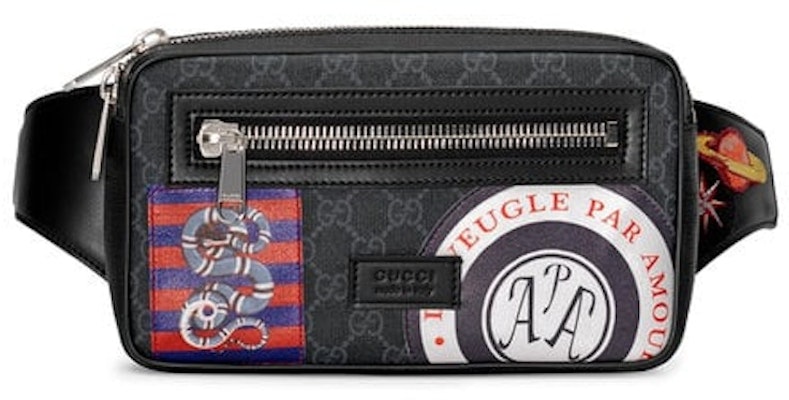 Gucci Night Courrier Waist Bag GG Supreme Soft Black Buy Gucci Night Courrier Waist Bag GG Supreme Soft Black