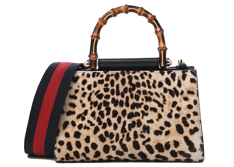 Gucci Nymphaea Top Handle Bag Leopard Multicolor