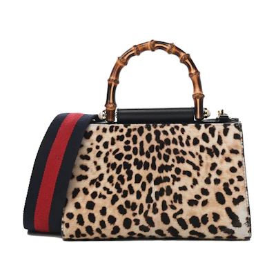 Gucci Nymphaea Top Handle Bag Leopard Multicolor