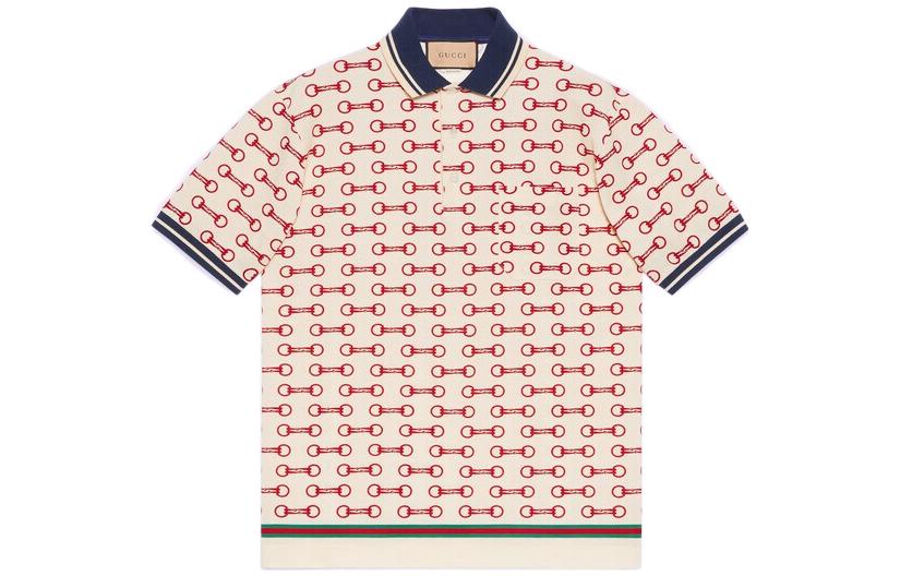 Gucci Off-White All-Over Print Polo Shirt FW22 717391-XJEWA-9376