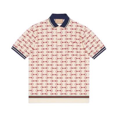Gucci Off-White All-Over Print Polo Shirt FW22 717391-XJEWA-9376