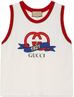 Gucci Off-White Crewneck Tank Top with Logo Print 743000-XJFFV-9095 Gucci Off-White Crewneck Tank Top with Logo Print 743000-XJFFV-9095