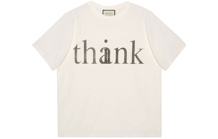 Gucci Off-White T-Shirt with Letter Logo Design 616036-XJCXJ-9127-服