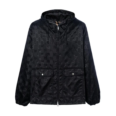 Gucci Off The Grid Black Logo Jacquard Track Jacket 631105-ZAEBN-1000