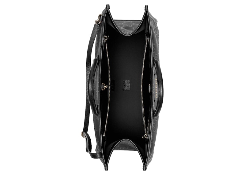 【GUCCI 】GG Logo Off The Grid Mini Tote Shoulder Bag BLACK Gucci Off The Grid Shoulder Bag Black in Econyl Nylon with