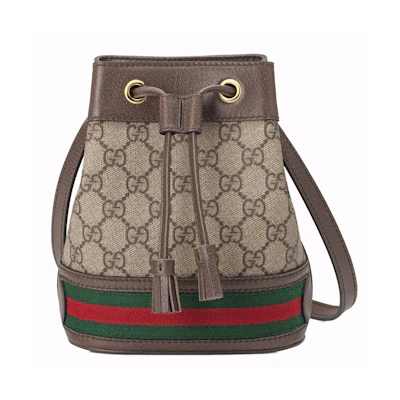 Gucci Ophidia Bucket Bag GG Supreme Mini Beige/Ebony