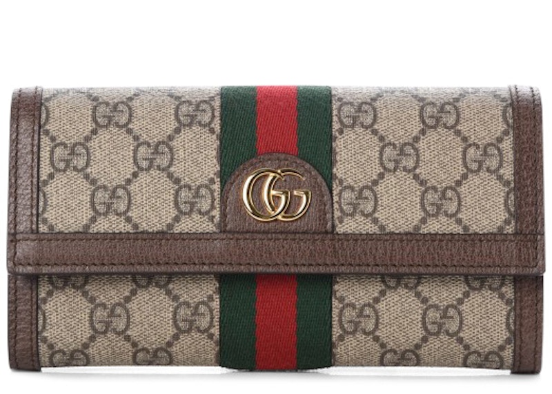 Gucci Ophidia Continental Wallet GG Web Beige/Ebony