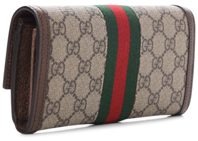 Order 古驰Ophidia GG Web长款钱包 米色/深棕色