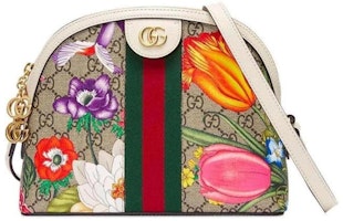 Gucci Ophidia Dome Crossbody GG Supreme Flora Ivory/Beige Gucci Ophidia Dome Crossbody GG Supreme Flora Ivory/Beige