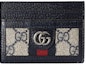 Buy 구찌 오피디아 GG 카드 케이스 베이지/블루
