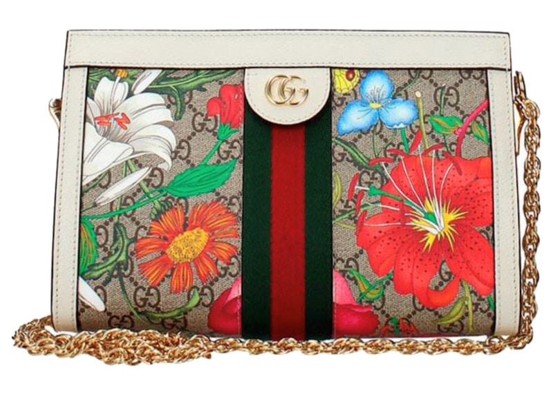 Gucci Ophidia GG Shoulder Bag Flora Ivory