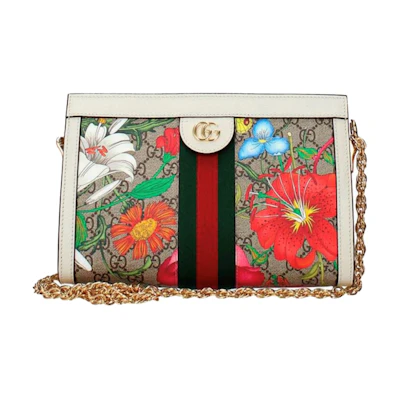 Gucci Ophidia GG Shoulder Bag Flora Ivory