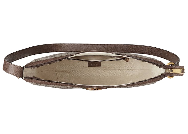 Lookbook 古驰Ophidia GG小号肩背包 米色/乌木色