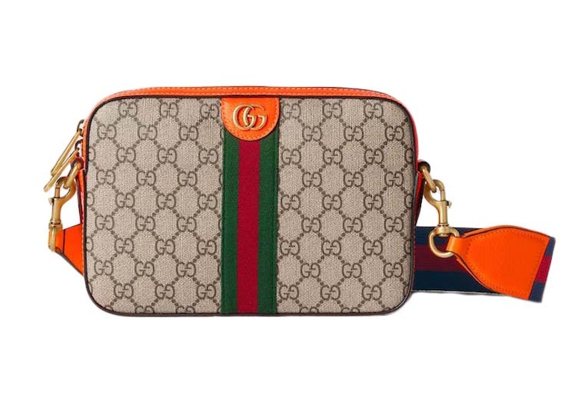 Gucci Ophidia GG Small Crossbody Bag Beige/Ebony/Orange