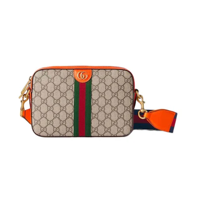 Gucci Ophidia GG Small Crossbody Bag Beige/Ebony/Orange