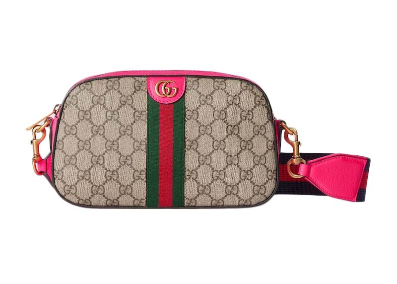 Gucci Ophidia GG Small Crossbody Bag Beige/Ebony/Pink