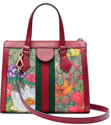 Gucci Ophidia GG Tote Bag Small Flora Red Lookbook Gucci Ophidia GG Tote Bag Small Flora Red