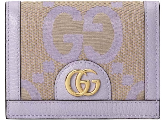 Gucci Ophidia Jumbo GG Card Case Beige/Lilac Buy Gucci Ophidia Jumbo GG Card Case Beige/Lilac