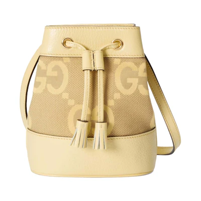 Gucci Ophidia Jumbo GG Mini Bucket Bag Camel/Banana