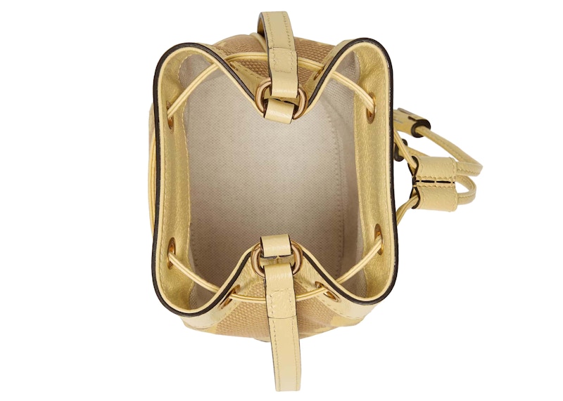 Lookbook 구찌 오피디아 점보 GG 미니 버킷백 카멜/바나나 
