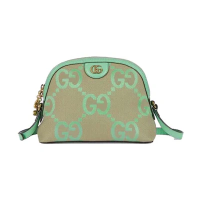 Gucci Ophidia Jumbo GG Small Shoulder Bag Camel/Mint
