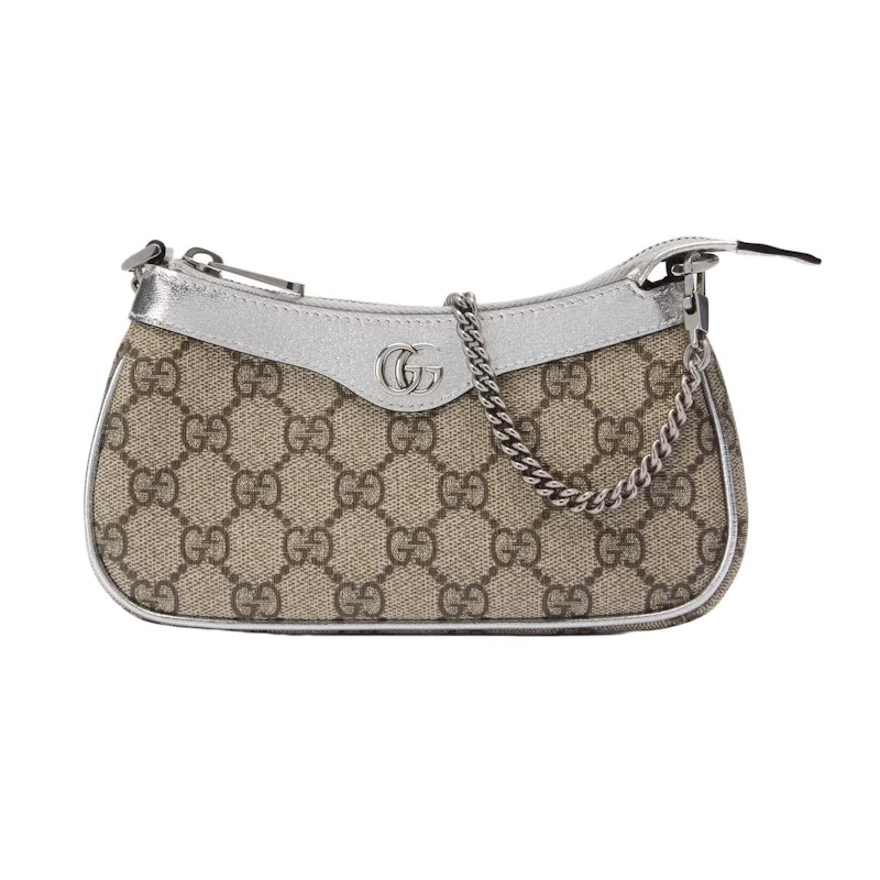 Gucci Ophidia Mini Bag Beige/Ebony/Metallic Silver