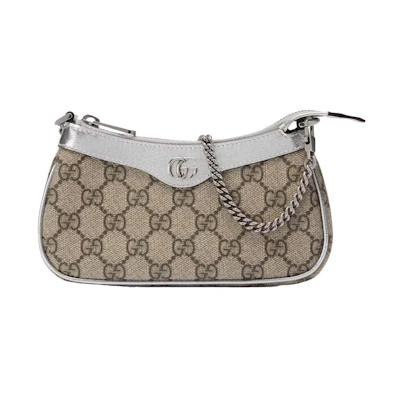 Gucci Ophidia Mini Bag Beige/Ebony/Metallic Silver
