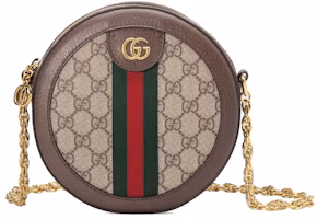Gucci Ophidia Mini GG Round Shoulder Bag Beige/Ebony Gucci Ophidia Mini GG Round Shoulder Bag Beige/Ebony