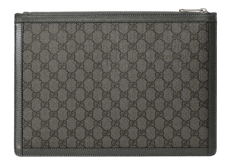 Lookbook Gucci Ophidia Tas Portfolio GG Supreme Abu-Abu/Hitam