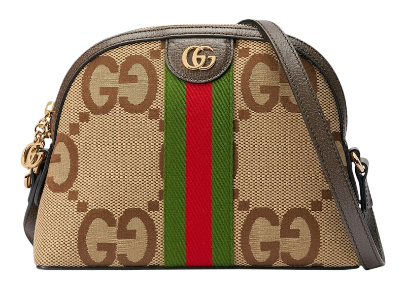 Gucci Ophidia Shoulder Bag Small Jumbo GG Camel/Ebony/Red/Green