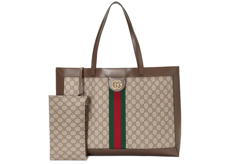 Gucci Ophidia Soft GG Supreme Medium Tote Beige/Ebony