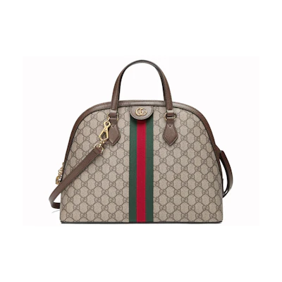 Gucci Ophidia Top Handle GG Supreme Medium Beige/Ebony