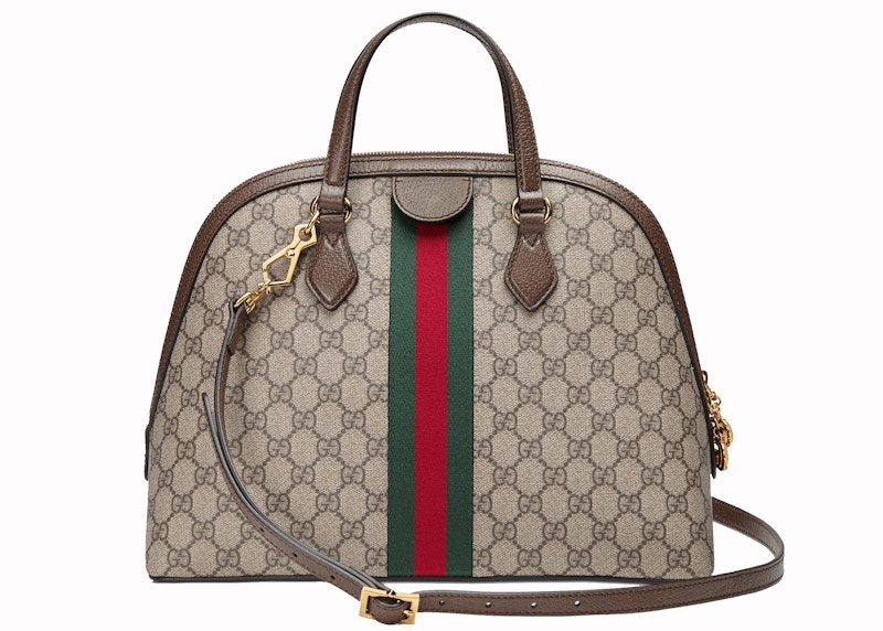 Gucci Ophidia Top Handle GG Supreme Medium Beige/Ebony 圖 2