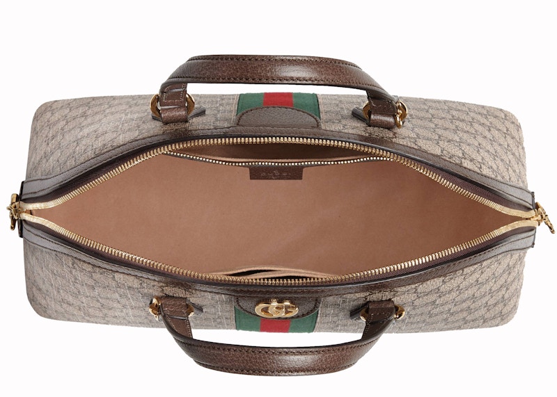 Gucci Ophidia Top Handle GG Supreme Medium Beige/Ebony 圖 3