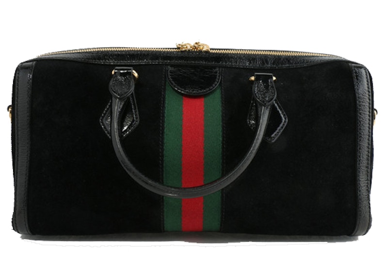 Gucci Ophidia Top Handle Medium Web Velvet Black 圖 2