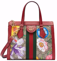 Gucci Ophidia Tote Bag GG Flora Small Red Gucci Ophidia Tote Bag GG Flora Small Red