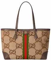 Gucci Ophidia Tote Bag Medium Jumbo GG Camel/Ebony/Red/Green Gucci Ophidia Tote Bag Medium Jumbo GG Camel/Ebony/Red/Green