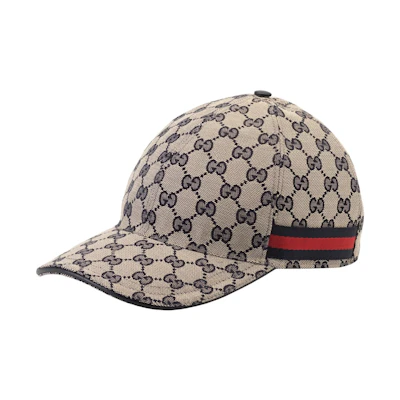 Gucci Original GG Canvas Baseball Hat with Web Beige/Blue